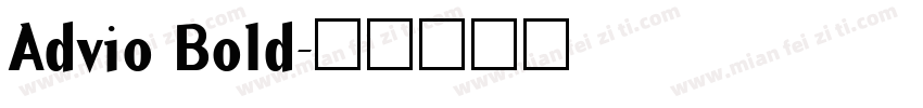 Advio Bold字体转换